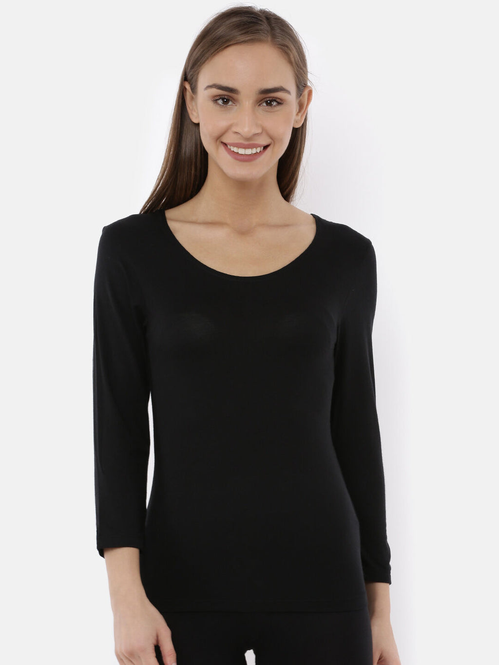 Miyabi Full Sleeve Deep Neck Thermal- Womens
