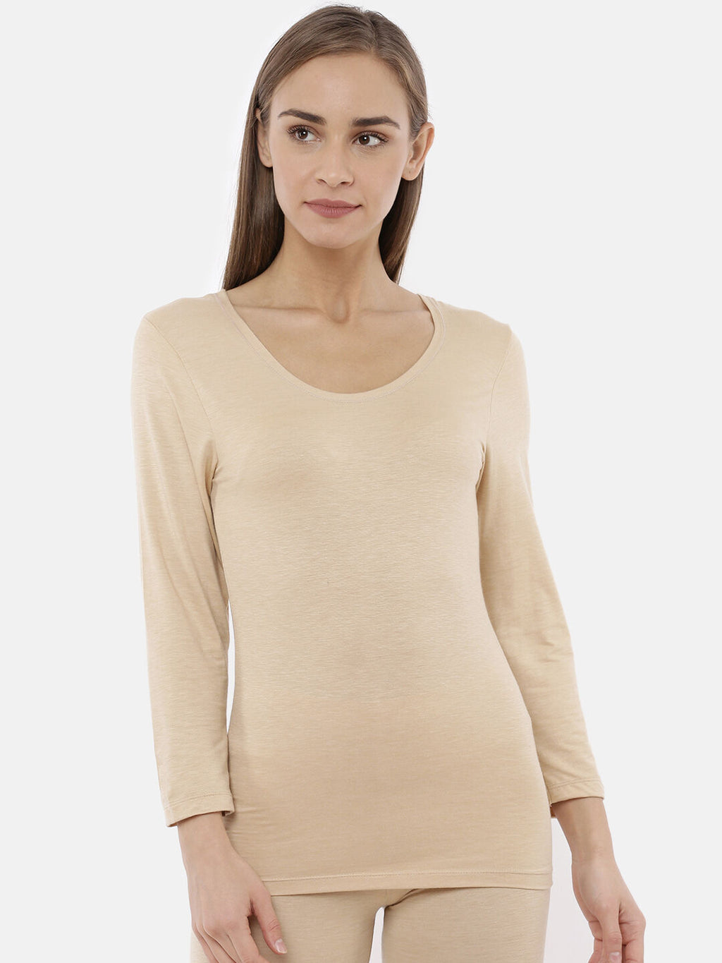 Miyabi Full Sleeve Deep Neck Thermal- Womens
