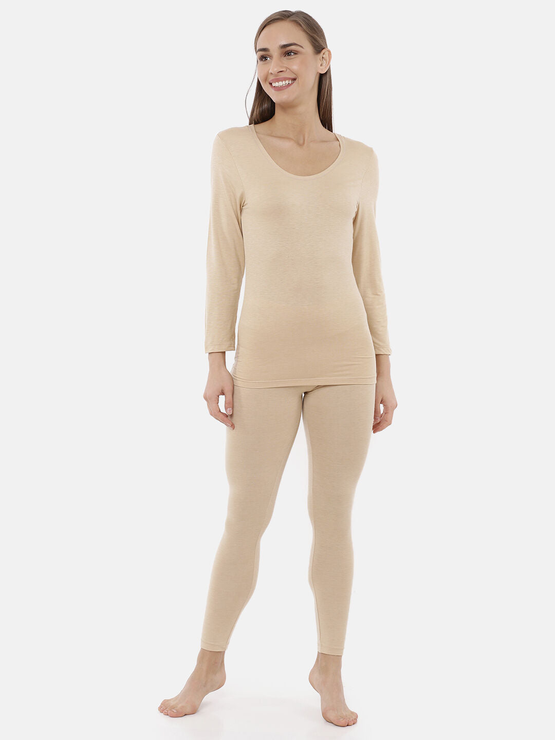 Miyabi Full Sleeve Deep Neck Thermal- Womens