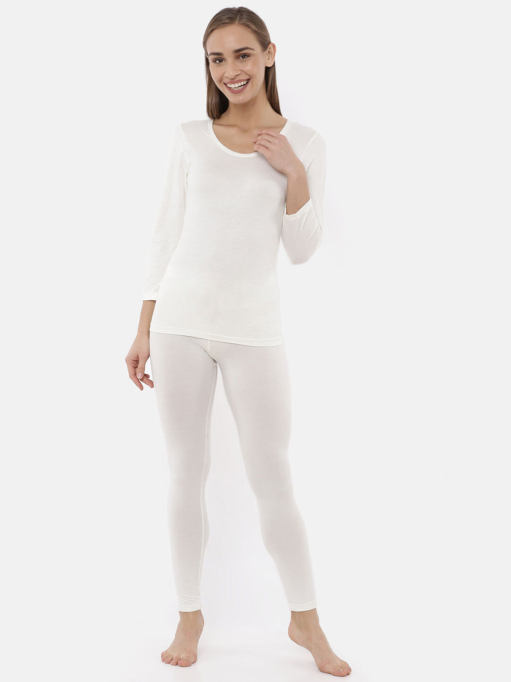Miyabi Full Sleeve Deep Neck Thermal- Womens