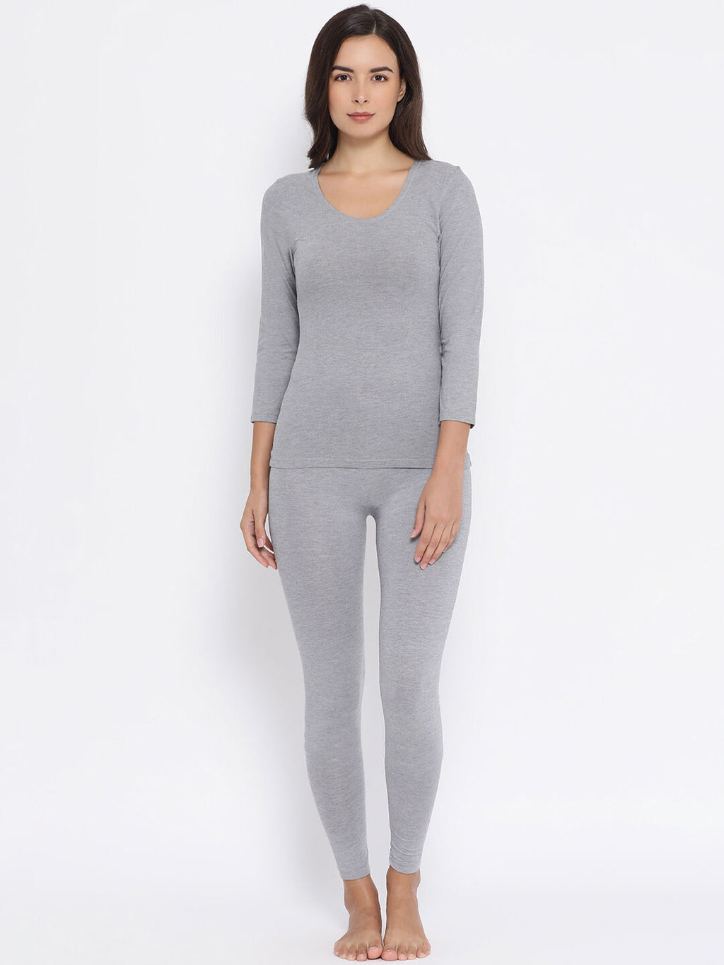 Miyabi Full Sleeve Deep Neck Thermal- Womens