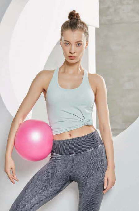 Seamless Yoga Set_ Grey/ Yellow